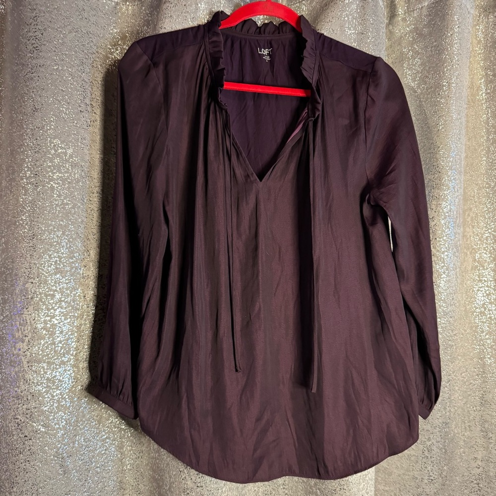 LOFT Deep Purple Blouse